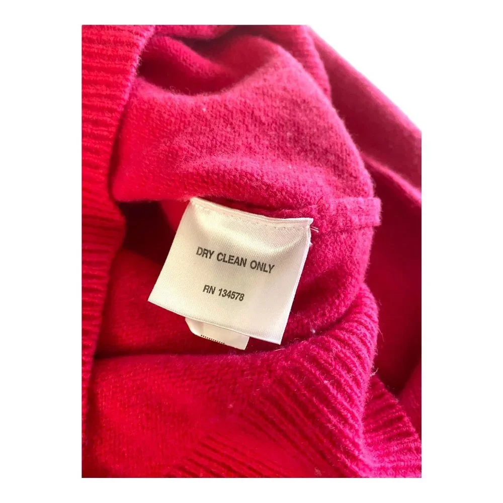 Womens Vineyard Vines Sweater Medium -Pink Whale Logo Soft Comfy 100% Lambswool - Picture 6 of 12